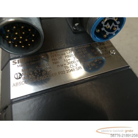 Unidade de controlo Siemens 1FT6044-1AF71-4EG1 Motor SN: YFR925124601001
