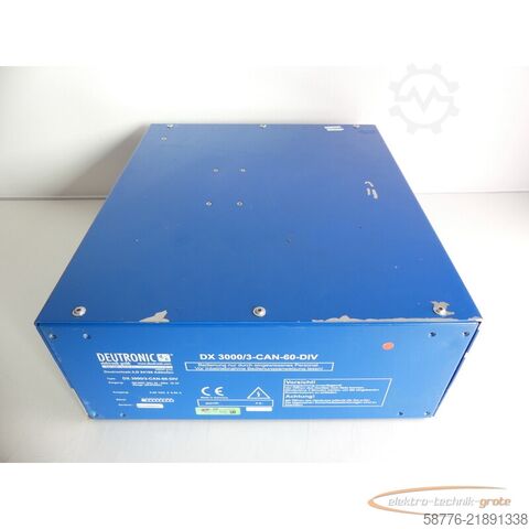 Component  Deutronic DX 3000 / 3-CAN-60-DIV Einbaustromversorgung Stand: 1 SN: 9122080016