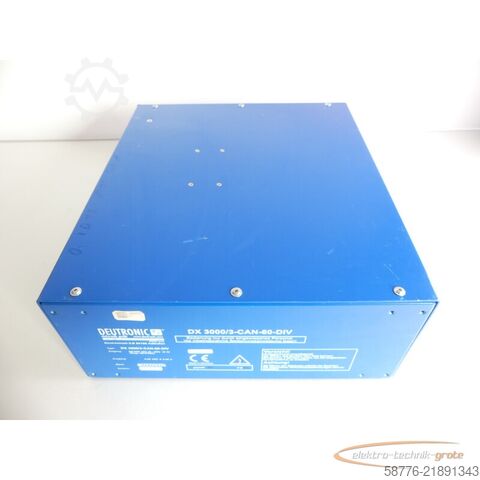 Component  Deutronic DX 3000 / 3-CAN-60-DIV Einbaustromversorgung Stand: 1 SN: 92037202009