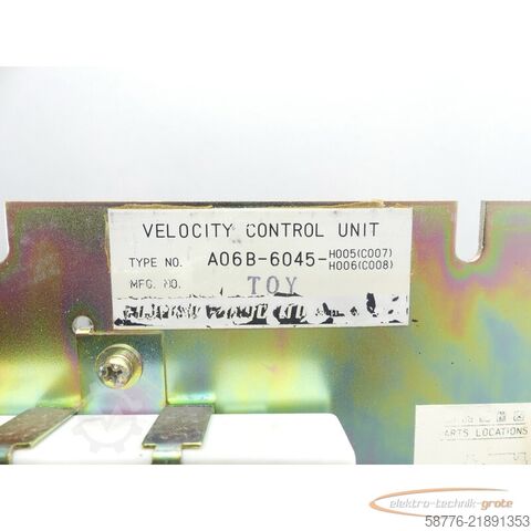 Komponente Fanuc A06B-6045-H005 (C007)  / H006 (C008)  Control unit SN: 128780