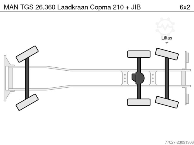 MAN TGS 26.360 Laadkraan Copma 210 + JIB MAN TGS 26.360 Laadkraan Copma 210 + JIB