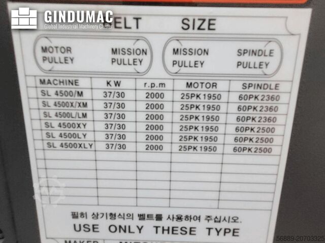 Horizontal Turning Machine SMEC SL 4500 L