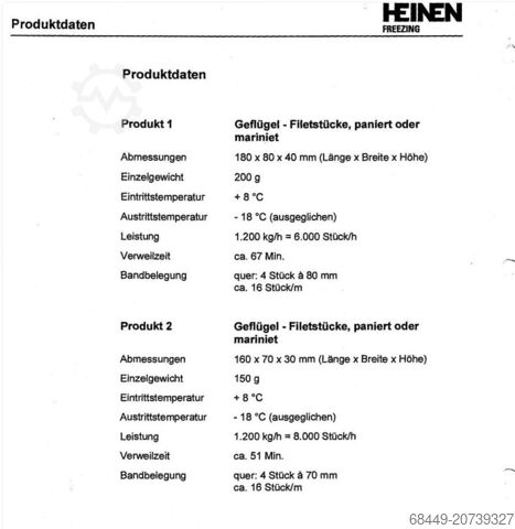 Arctic Spiral Froster Tegund SF 6.6-11-32 S Heinen Arctic Spiral Freezer Type SF 6.6-11-32