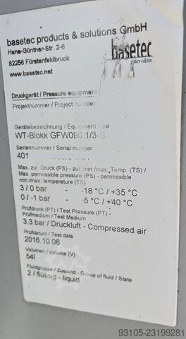 Unité combinée air/glycol Güntner Güntner - Basetec GFW 090.1/3 64kW