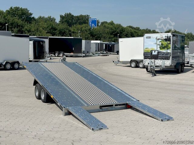 Car transporter trailer Martz GT KIPPBAR 400/2 S 2,7T | HOLZ + ALURIFFELBLECHBODEN 405X215CM 2700KG AUTOTRAILER