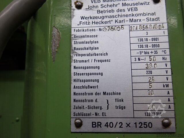 Radiálna vŕtačka / súradnicová vŕtačka WMW BR 40/2x1250