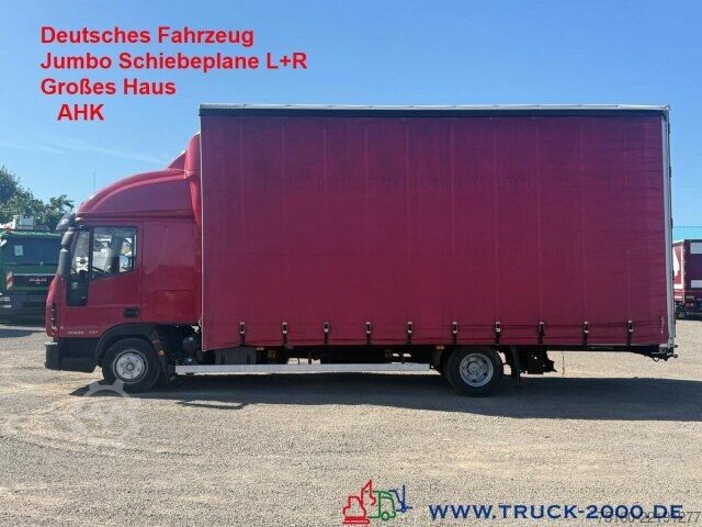 LKW mit Pritsche & Plane Iveco 80E22 Jumbo Schiebeplane L+R Gr. Haus AHK Klima