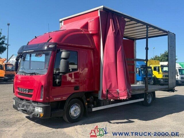 LKW mit Pritsche & Plane Iveco 80E22 Jumbo Schiebeplane L+R Gr. Haus AHK Klima