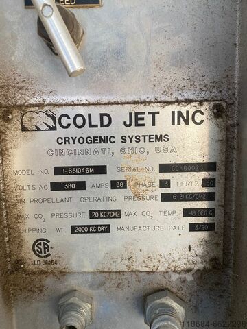 Peletizadora de hielo seco y máquina de limpieza por chorro Cold jet (Pelletizer, dry ice blasting) 651046M