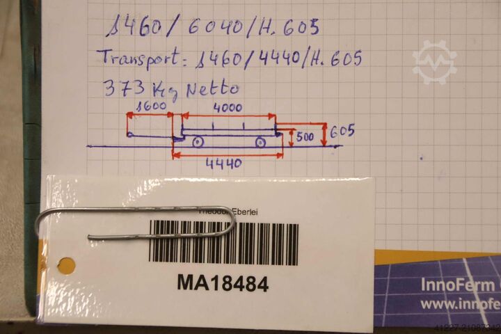 Schwerlast-Transportwagen  Tonnen unbekannt 4000/1460/H605 mm