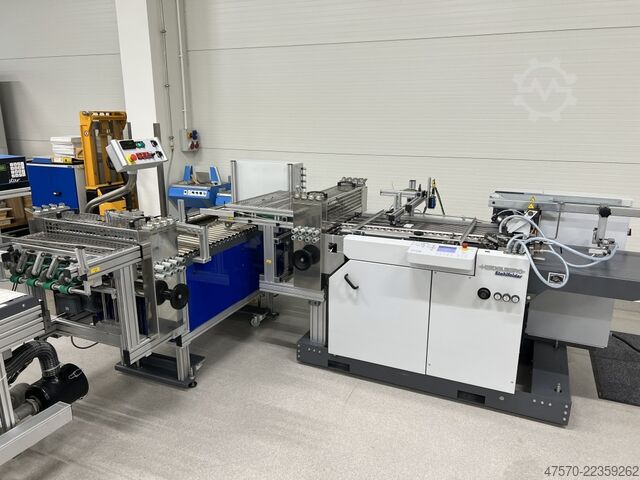Máquina plegadora y hendedora Heidelberg Stahlfolder + Popp Maschinenbau SRT + MWS