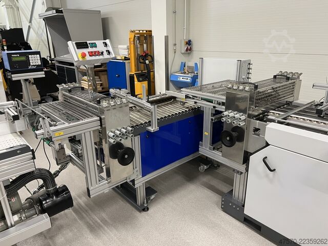 Máquina plegadora y hendedora Heidelberg Stahlfolder + Popp Maschinenbau SRT + MWS