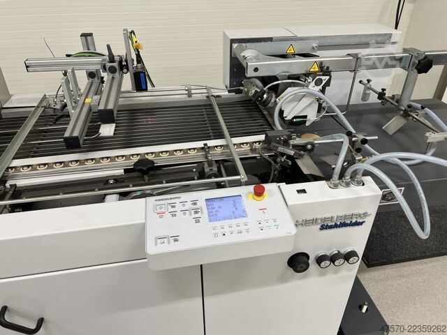 Máquina plegadora y hendedora Heidelberg Stahlfolder + Popp Maschinenbau SRT + MWS