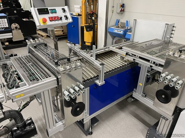 Máquina plegadora y hendedora Heidelberg Stahlfolder + Popp Maschinenbau SRT + MWS