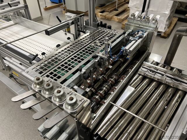 Máquina plegadora y hendedora Heidelberg Stahlfolder + Popp Maschinenbau SRT + MWS