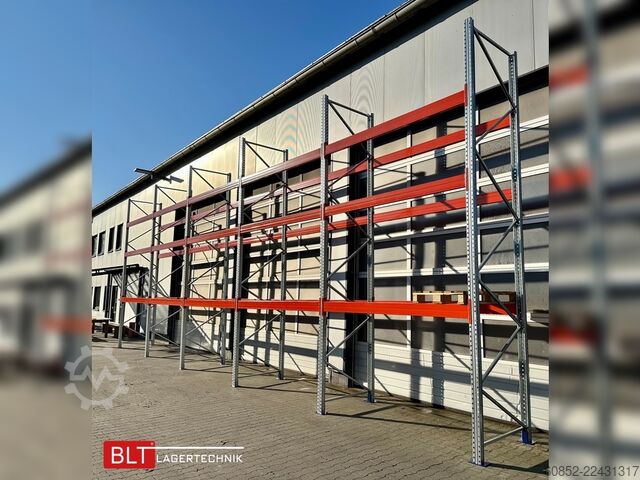 Estante resistente ca. 14 lfm. Palettenregale H: 500cm Fachlast: 4500 kg , 60 Palettenplätze