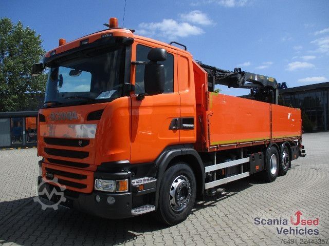משאית שטוחה Scania G 370 LB6x2*4HNA / PK21001L, Steinzange