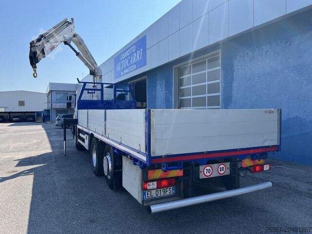 Truck with fixed flatbed and crane Renault Premium 340