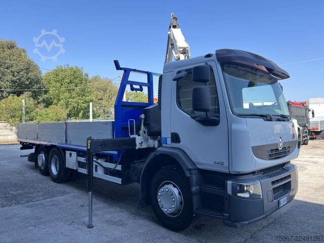 Veok fikseeritud kastiga ja kraanaga Renault Premium 340