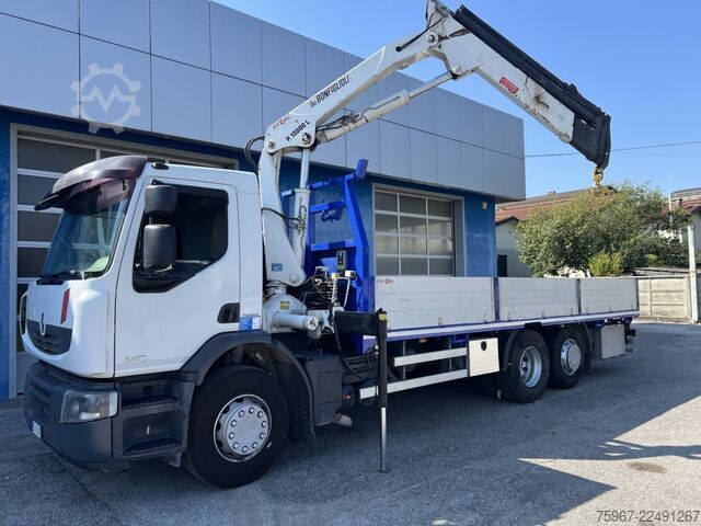 Veok fikseeritud kastiga ja kraanaga Renault Premium 340