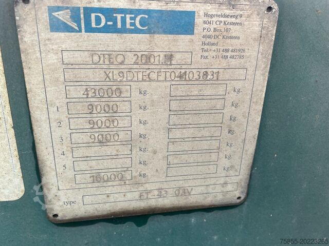 Containertransport D-Tec FT-43-03V Multichassis / BPW Axles / Liftaxle /...