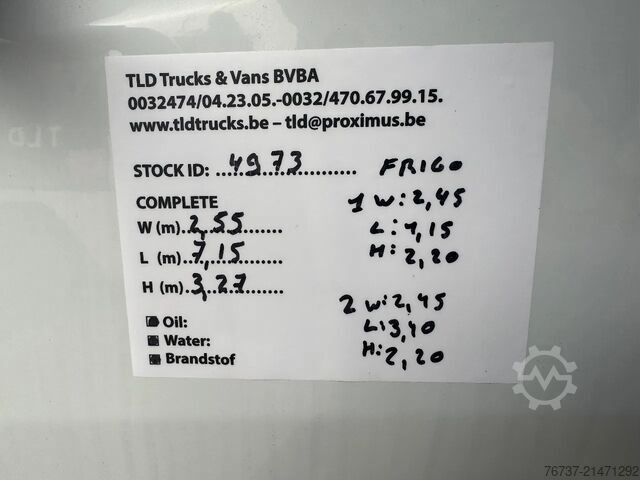  FUSO Canter **7C18-FRIGO-7490KG-TOPSHAPE**