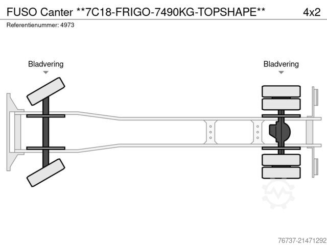  FUSO Canter **7C18-FRIGO-7490KG-TOPSHAPE**