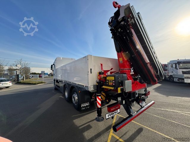 फ्लैटबेड ट्रक MAN TGX 26.470 BL 6x2-4 Pritsche mit FassiF235 Kran