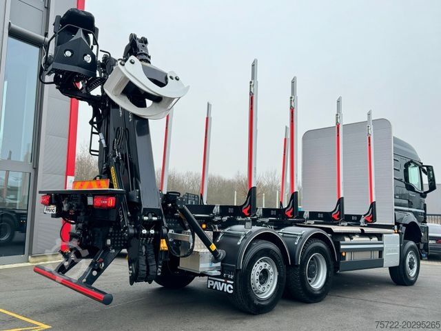 Φορτηγό μεταφοράς ξυλείας MAN TGS 26.520 6x4-4 BL Schemel Epsilon M120Z96 Kran