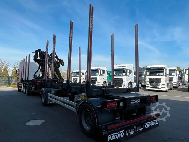 木材運搬トラック MAN TGX 6x4 mit PAVIC HTA 20 66Z Tajfun LIV L150Z