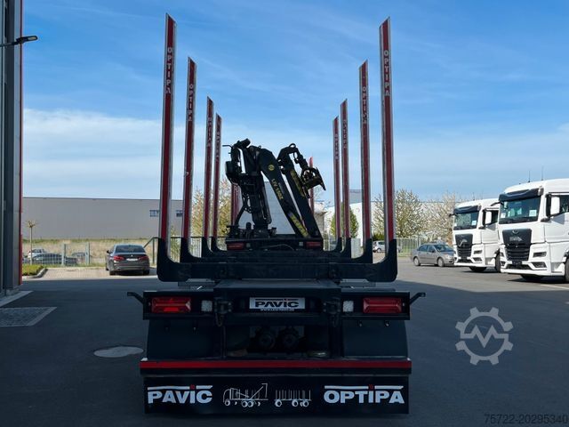 木材運搬トラック MAN TGX 6x4 mit PAVIC HTA 20 66Z Tajfun LIV L150Z