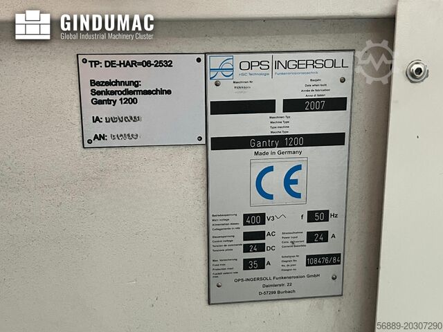Die-Sinking EDM mașină OPS INGERSOLL Gantry 1200