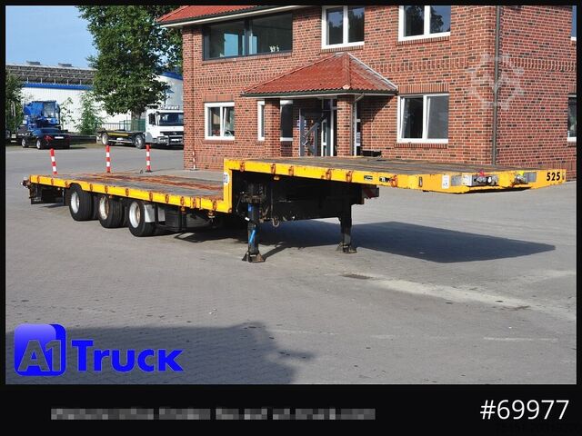 Madala platvormiga poolhaagis GOLDHOFER STN-3L-37, Tele Tieflader, Lenkachse,