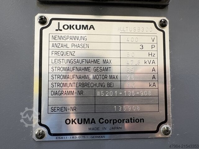 CNC svarv- och fräscenter OKUMA MULTUS B 300