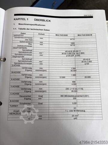 CNC svarv- och fräscenter OKUMA MULTUS B 300