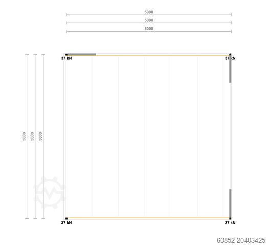 Mezanin 5x5m Lagerbühne , Belastung : 500kg/qm Unterkante: 2,5m , ca. 25qm Systembühne