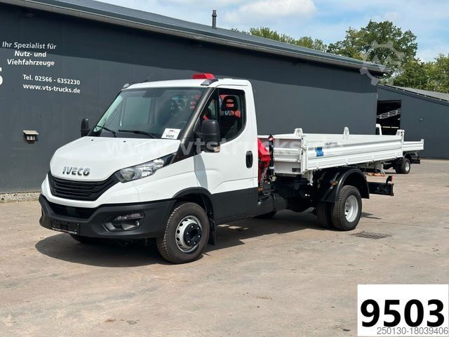 Three-way tipper van IVECO Daily 70C18 Dreiseitenkipper+HMF Ladekran *NEU*