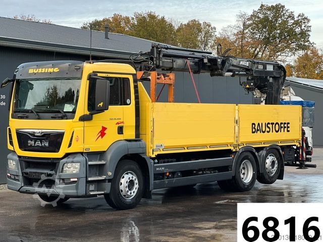 फ्लैटबेड ट्रक MAN TGS 26.400 EU6 HLK Kran