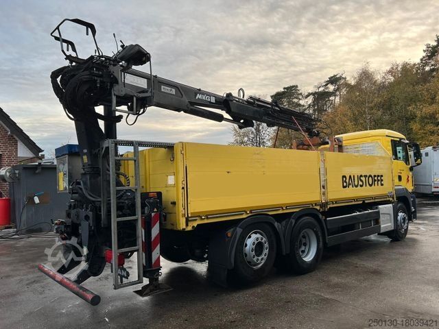 फ्लैटबेड ट्रक MAN TGS 26.400 EU6 HLK Kran