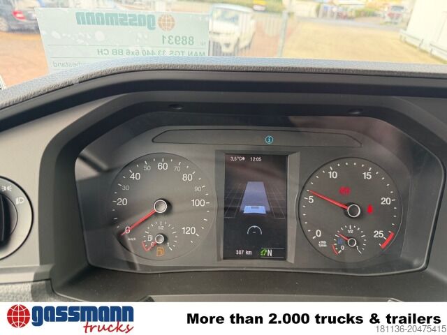 Kuorma-auton runko MAN TGS 33.440 6x6 BB CH, Hohe Bauart, Nebenantrieb