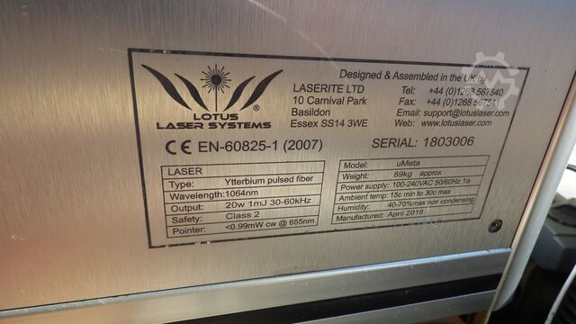  LOTUS LASER SYSTEMS YTTERBIUM PULSED FIBER UMETA