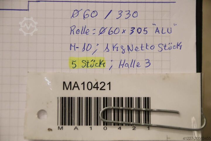 بكرات الحزام الناقل بكرات النقل unbekannt Ø 60 x 305 mm