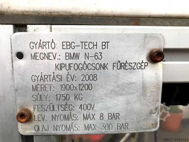Çift Diskli Kesme, metal testeresi EBG-TECH BMW N-63
