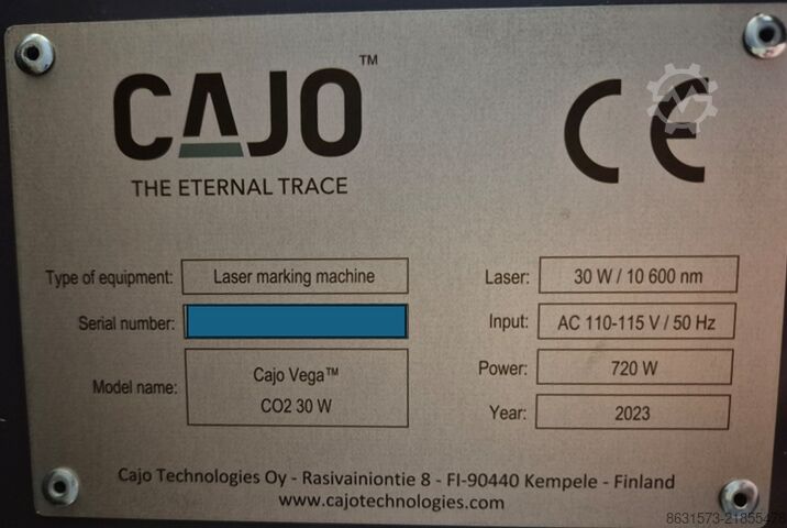 Graviermaschine Cajo Cajo Vega CO2 30 W