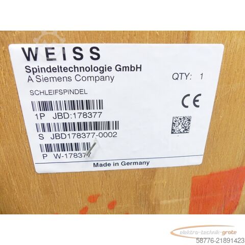 Komponen Weiss 178377 Schleifspindel 21kw / 7000 U/min = 0002    !