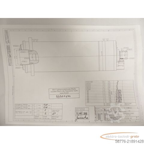 Komponenta Weiss W-175229B / 175229B Schleifspindel SN: 175229B-0033 - ! -