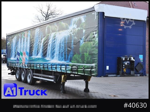 Open semitrailer with tarp SCHMITZ System Trailer, verzinkt,, Getränke VDI 2700, Ladebordwand