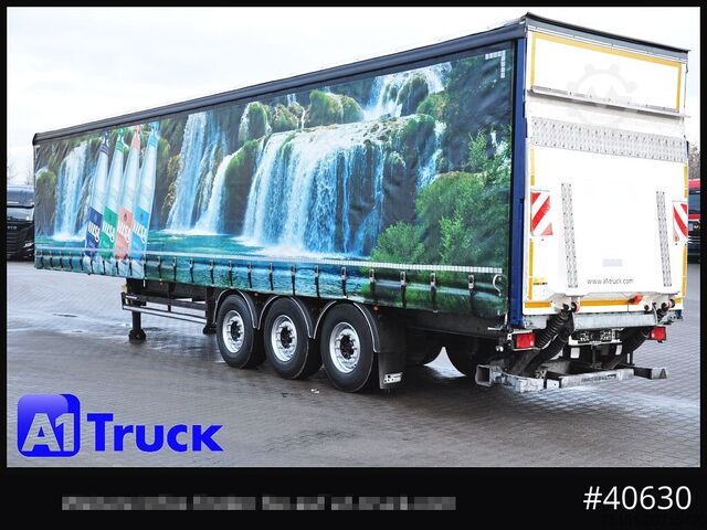 Open semitrailer with tarp SCHMITZ System Trailer, verzinkt,, Getränke VDI 2700, Ladebordwand