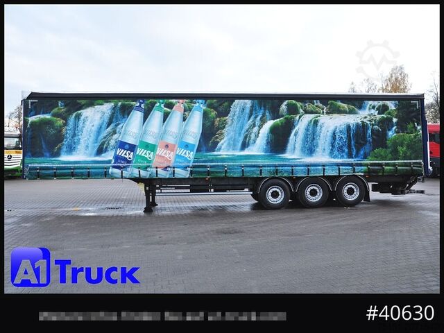 Open semitrailer with tarp SCHMITZ System Trailer, verzinkt,, Getränke VDI 2700, Ladebordwand