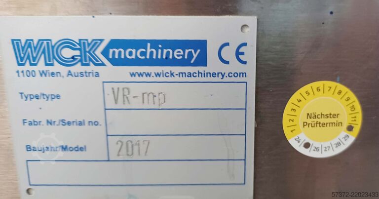Uždengimo mašina WICK machinery VR-mp
